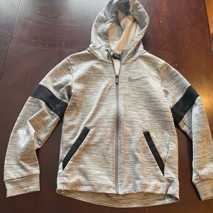 Boys zip up Nike hoodie